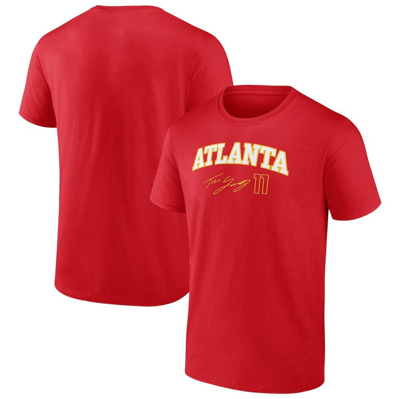 Fanatics Branded Trae Young Red Atlanta Hawks Name & Number T-shirt