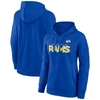 Fanatics Branded Royal Los Angeles Rams Checklist Crossover V-neck Pullover Hoodie In Royal