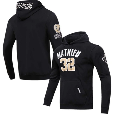 Pro Standard Men's  Tyrann Mathieu Black New Orleans Saints Player Name And Number Pullover Hoodie