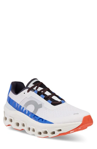 On Cloudmster Rubber-trimmed Mesh Running Sneakers In White