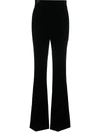 Saint Laurent High-waist Straight Trousers In Black