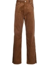Vtmnts Straight-leg Corduroy Trousers In Brown