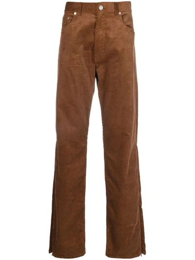 Vtmnts Straight-leg Corduroy Trousers In Brown
