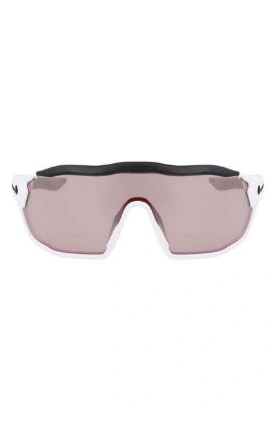 Nike Show X Rush 58mm Shied Sunglasses In White/ Road Tint