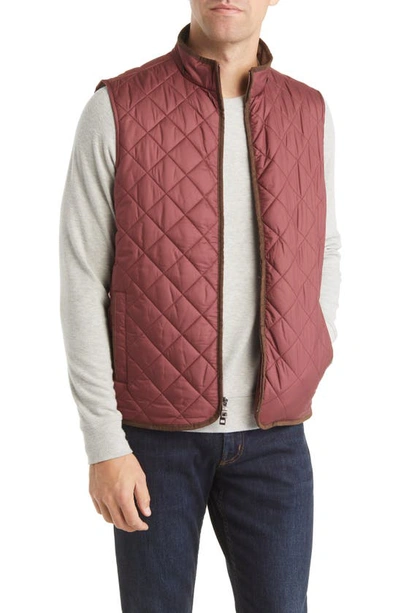 Peter Millar Essex Quilted Waistcoat In Claret