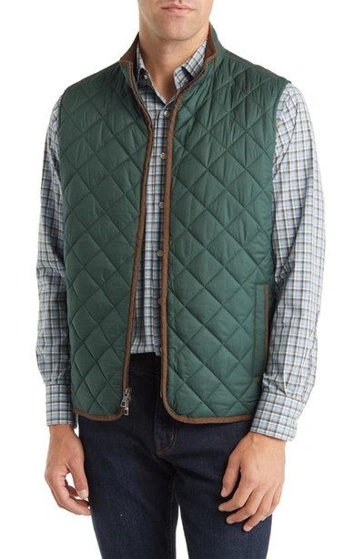 Peter Millar Essex Quilted Shell Gilet In Green
