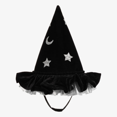 Meri Meri Kids' Girls Black Velvet Witch's Hat