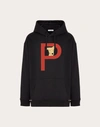 Valentino Garavani Rockstud Pet Customisable Unisex Hooded Sweatshirt In Black/ Red