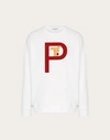 Valentino Garavani Rockstud Pet Customisable Unisex Crewneck Sweatshirt In White/ Red