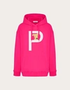 Valentino Garavani Rockstud Pet Customisable Unisex Hooded Sweatshirt In Pink/white