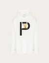 Valentino Garavani Rockstud Pet Customisable Unisex Hooded Sweatshirt In White/ Black