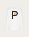 Valentino Garavani Rockstud Pet Customisable Unisex Crewneck Sweatshirt In White/ Black
