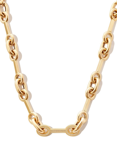 Lauren Rubinski 14k Yellow Gold Mixed Link Medium Diamond Necklace