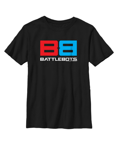 Battlebots Boy's  Red And Blue Logo Child T-shirt In Black