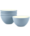 NORITAKE COLORWAVE SIDE/PREP BOWLS, SET OF 4