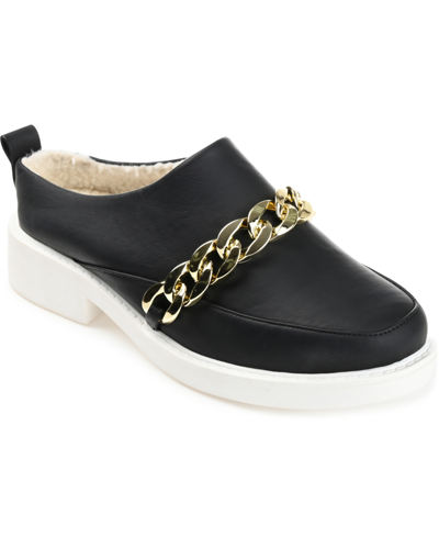 Journee Collection Women's Sheah Chain Loafers In Black