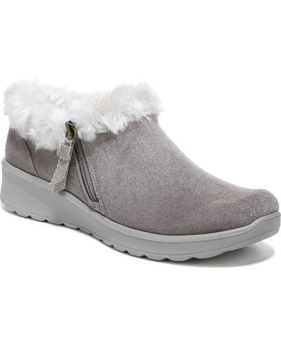 Bzees Genuine Washable Booties Women's Shoes In Grey Fabric
