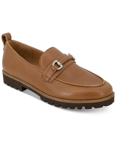 Gentle Souls Women's Eugene Lug Bit Buckle Loafer Flats In Cognac