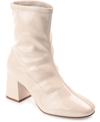 Journee Collection Women's Reice Block Heel Dress Booties In Nude