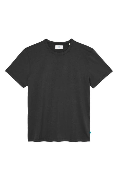 Jason Scott Raymond Crewneck Pima Cotton T-shirt In Washed Black