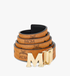 Mcm Claus M Reversible Belt 1" In Visetos In Cognac