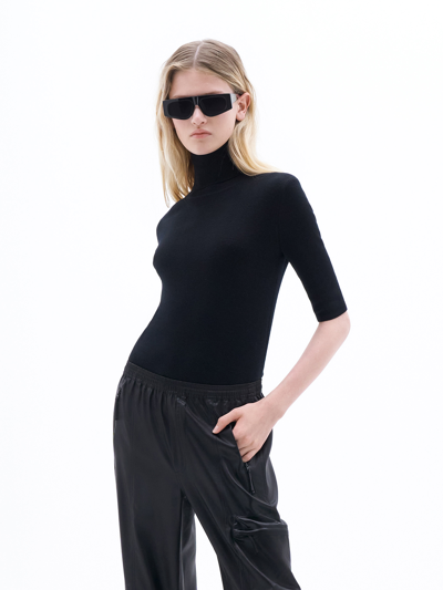 Filippa K Merino Elbow Sleeve Top In Black