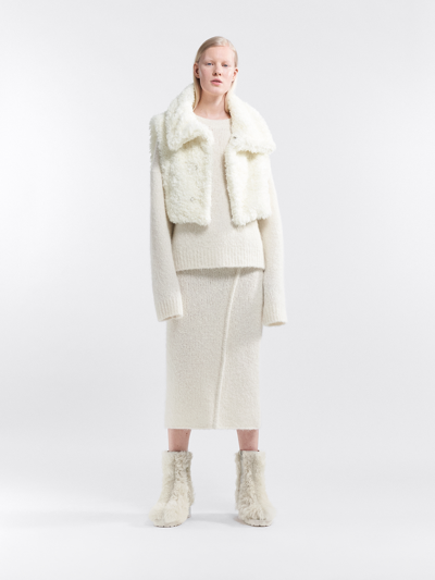 Filippa K Rowan Faux Fur Waistcoat In White