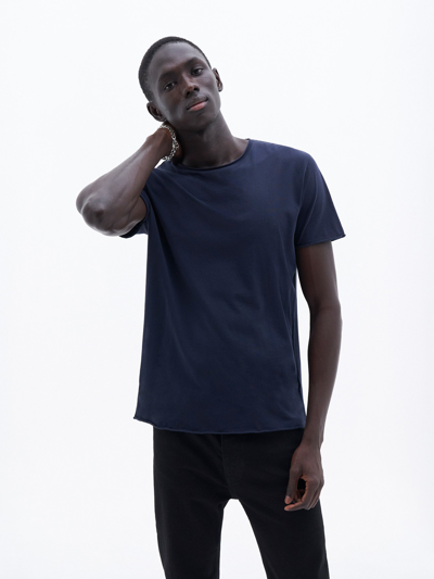 Filippa K Roll Neck Tee In Blue