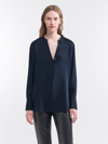 Filippa K Pull-on Silk Blouse In Blue
