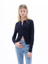 Filippa K Merino Short Cardigan In Blue