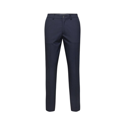 Selected Homme Slim Fit Wool Mix Suit Pants In Navy