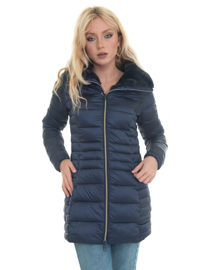 Save The Duck Caroline Quilted Jacket Blue  Woman