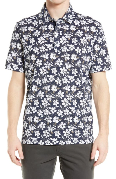 Brax Pico Floral Polo In Ocean