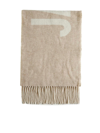 JACQUEMUS JACQUEMUS LOGO DETAILED FRINGED SCARF