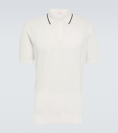 Orlebar Brown Maranon Cotton Polo Shirt In White