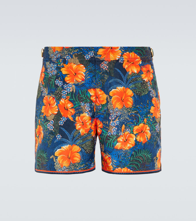 Orlebar Brown Setter Straight-leg Short-length Printed Swim Shorts In Blue