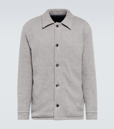 Gabriela Hearst Argus Reversible Cashmere Jacket In Light Grey