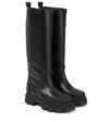 GANNI KNEE-HIGH LEATHER BOOTS