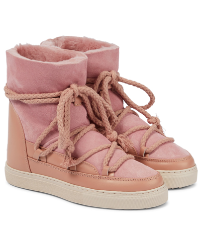 Inuikii Sneaker Classic Leather Ankle Boots In Rose