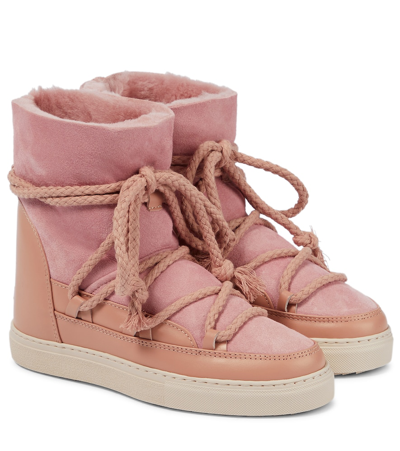 Inuikii Trainer Classic Leather Ankle Boots In Rose