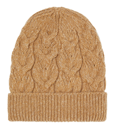 Loro Piana Cable-knit Cashmere Beanie In Fancy Cappuccino