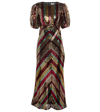 Rixo London Velvet-trimmed Sequined Crepe De Chine Midi Dress In Multi