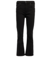 Citizens Of Humanity Isola High Waist Crop Bootcut Jeans In Plush Black
