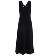 Vince Twisted Back Wool-blend Halter Dress In Black-001blk
