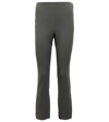 Vince High-rise Cotton-blend Pants In Night Pine