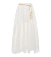 ZIMMERMANN CLOVER BRODERIE ANGLAISE LINEN SKIRT