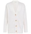 Vince V-neck Wool And Cashmere Cardigan In Celery