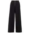 Proenza Schouler Black Stretch Wool Blend Pants In Black