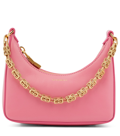 Givenchy Women's Moon Cut Out Mini Leather Hobo Bag In Bright Pink