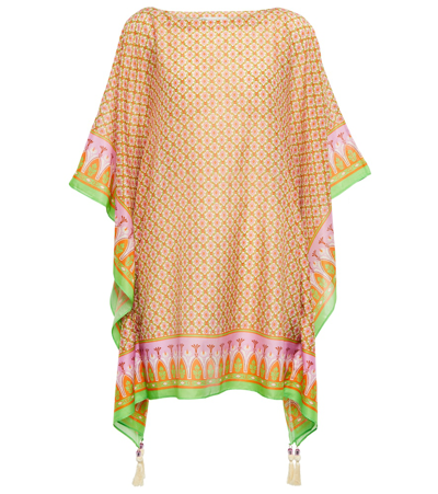 Tory Burch Cotton And Silk Beach Cover-up In Orange